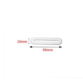 4Pcs Sliver Slotted Brace,Flat Straight Brace Brackets,Adjustable Corner Code,Stainless Steel Flat Slotted Brace Brackets-Single Slot 19*90mm