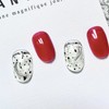 ˡᴬᴺᵀᶤˡ Red Cow Wire Handmade Nail Tip - Short Square