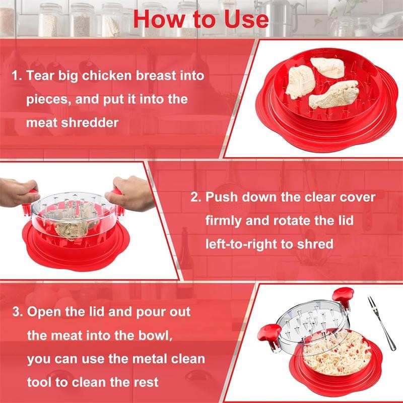 Kitchen Chicken Shredder, Kitchen Utensils, Shred Machine,Christmas Thanksgiving Essential Party