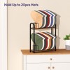 SWTYMIKI Hat Stand for Baseball Caps - 2 Tier Wood