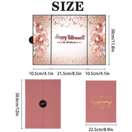 Retirement Party Decorations,Rose Gold Retirement Guest Book Jumbo Happy Retirement Card to Sign Signature Board Best Retirement Gifts for Men Women Coworkers Farewell Going Away Party Supplies