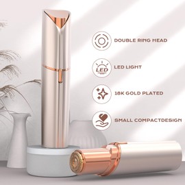 Facial Hair Removal for Women Men, Electric Shaver for Women,Eyebrow & Facial Trimmer,Double Rotating Blades Hair Remover for Upper Lip Chin Peach Fuzz Brow Hair Removal