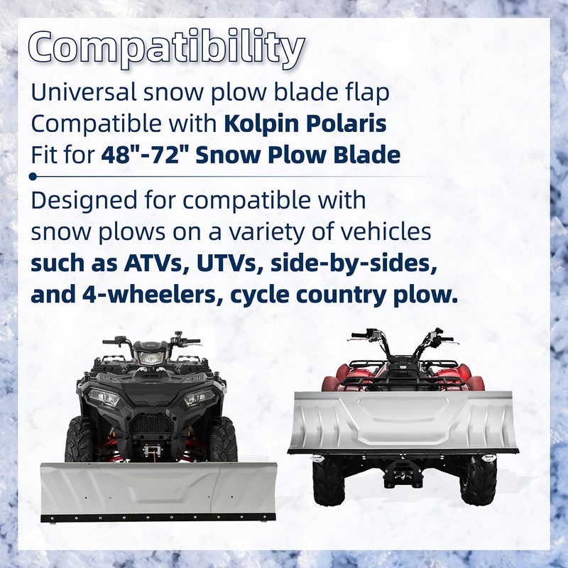 8” Universal Snow Plow Blade Flap for Kolpin & Polaris