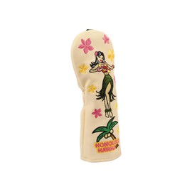 Studio Crafted Honolulu Hawaii Hula Girl Golf Driver Fairway Woods Hybrid Headcover (Driver Cover)