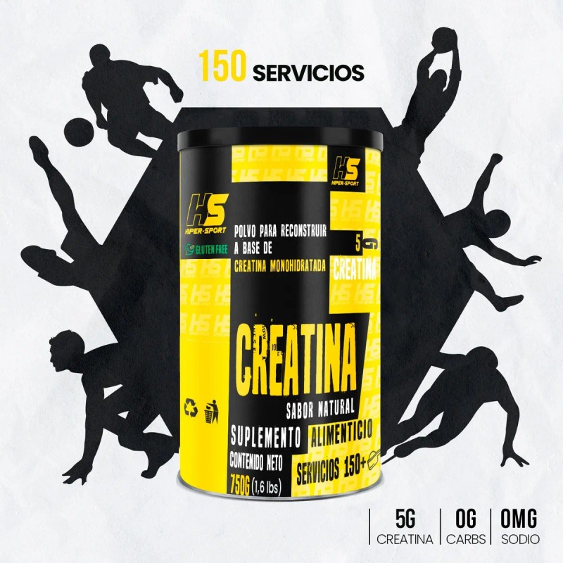 Hiper Sports Hs Creatina Monohidratada 750g 150servs Natural