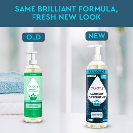 Puracy Puracy Laundry Detergent - Enzyme-Powered Liquid Laundry Detergent Concentrate, Natural Laundry Detergent Seen on TikTok, Non-Toxic (Fresh Linen, 16 fl oz, 64 Loads)