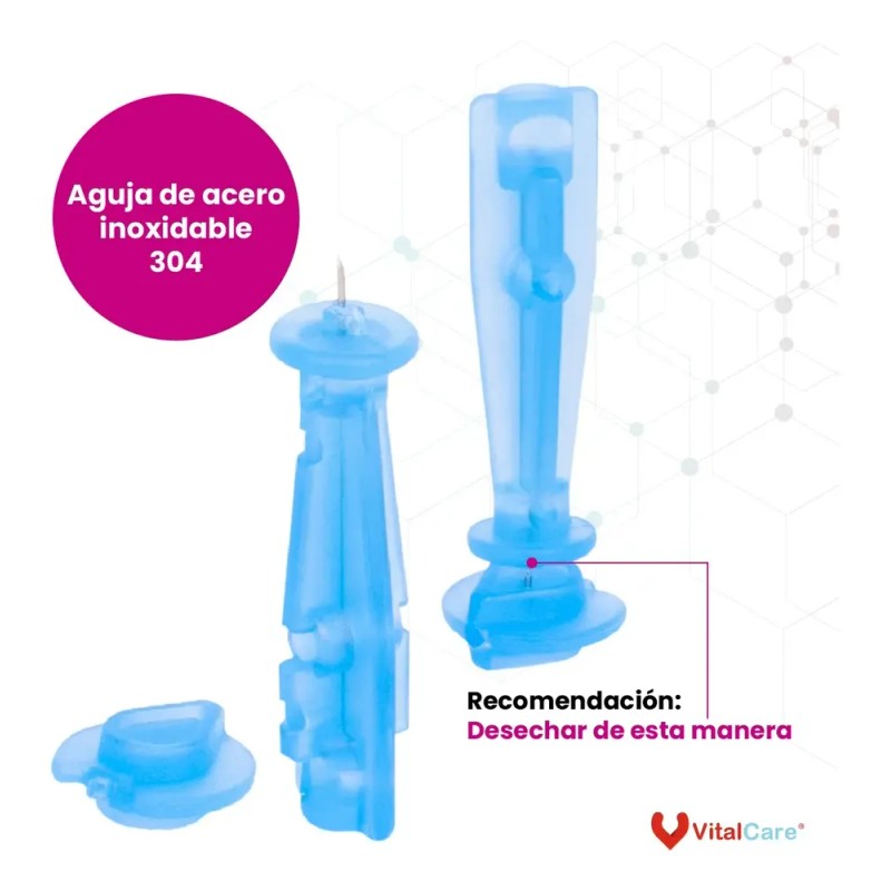 200 Lancetas Universales Estériles Vitalcare