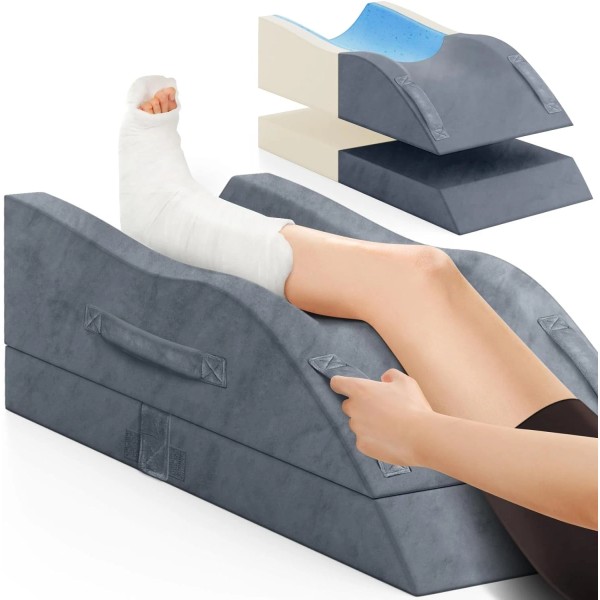 TranquilRelax Leg Elevation Pillows, Wedge Pillow for After Surgery, Single