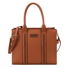 × Wrangler Large Tote Bag Purses for Women Shoulder Purse Handbag with Pocket Brown Crossbody Bag with Strap WG70-8317-BR