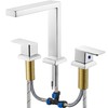 HEYMYTAP Chrome High Flow Roman Tub Faucet Set 3 Hole,