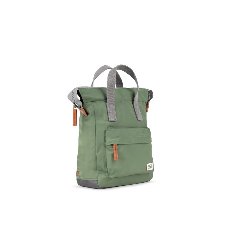 Roka London Bantry B Small Sustainable Nylon Backpack (Granite)