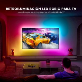 Tira Luces Led para TV, Wi-Fi TV Backlight con Camera, Admite TV de 50-70 pulgadas, APP Control, Músic Modo Funciona con Alexa y Google Assistant para Juego y Entretenimiento Doméstico