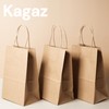 KAGAZ Paper Bags with Handles, 8x4.5x10.25 Inches, 25 bags, Kraft