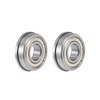 sourcing map F6001ZZ Flange Ball Bearing 12x28x8mm Shielded Chrome Bearings