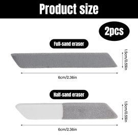 2 Pcs Rubbers Erasers, Natural Rubber Eraser for Ink and Pencil, School Office Correction Supplies, Double Head Remover for Ball-Point Pen, Classic Latex Free Plastic Rubber Soft 2B Eraser