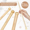 Aeelike 10mm Knitting Needles UK, 35cm Long Chunky Bamboo Knitting