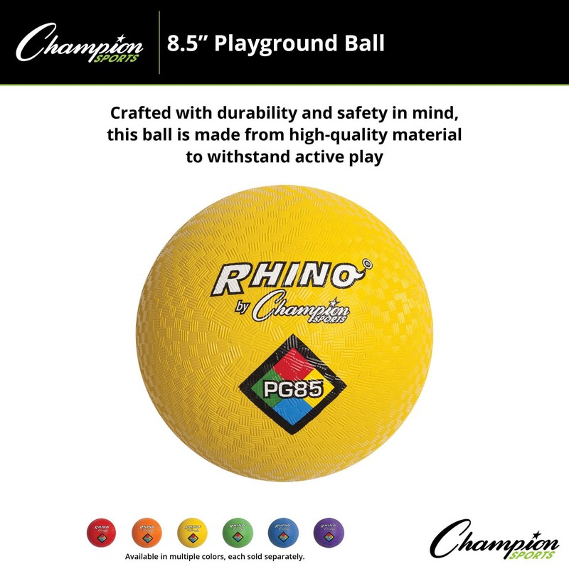 Champion Sports Rhino Playground Balls 8.5"D - Two Ply, Nylon