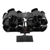 Double Heads Fireplace Fan 6 Blades Thermal Power Black Stove