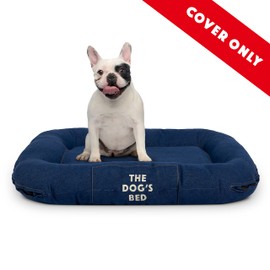 Replacement Cover ONLY for The Dog's Bed, Washable Quality Blue Denim Fabric, Medium 31.5” x 23.5”