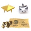 Zasvec Square Rivets Pack of 600 Pyramid Spike Rivets Metal