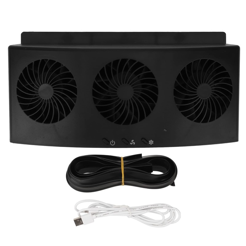 Mingzhe Car Exhaust Fan 3 Fans 2 Levels USB Powered