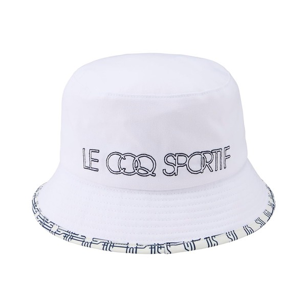Coq Sportif LG5SCP71L Women's Bucket Hat, Monogram Pattern, Adjustable Size,