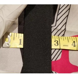 Unbranded 3 YARDS Woven 1.5" (38mm) Elastic BLACK Wig Cap Strap Waistband Headband 1-1/2