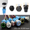 Langir 19mm Latching Push Button Switch 12V DC Waterproof On