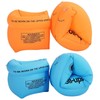 Arm Floaties for Kids and Adults (4 Pack) - Pool Floats Arm Bands Inflatable Swim Rings PVC Arm Floater for Toddlers Kids 3-5-6-12 Years (2 Blue+2 Orange)