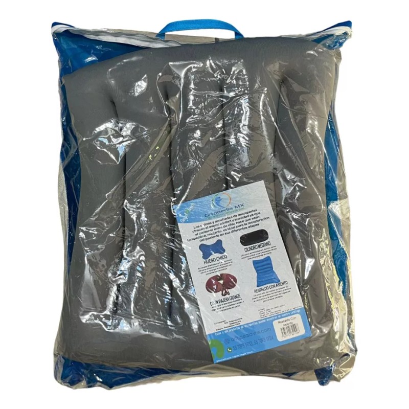 OrtopediaMx Cojin Respaldo Asiento Microfibra Para Silla Ruedas