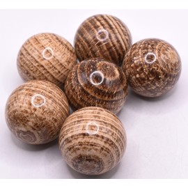2" Banded Brown Aragonite Sphere Polished Natural Layered Gemstone Crystal Mineral Collectible Ball - Peru + Stand (1PC)