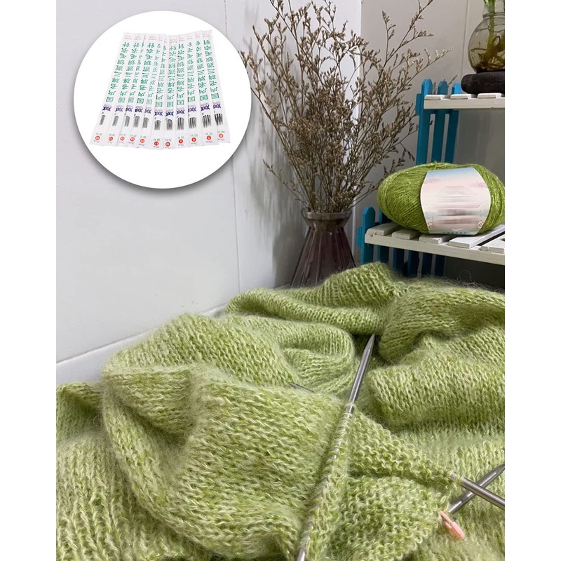 11 Sizes 10" 25CM Stainless Steel Double Pointed Knitting Needles