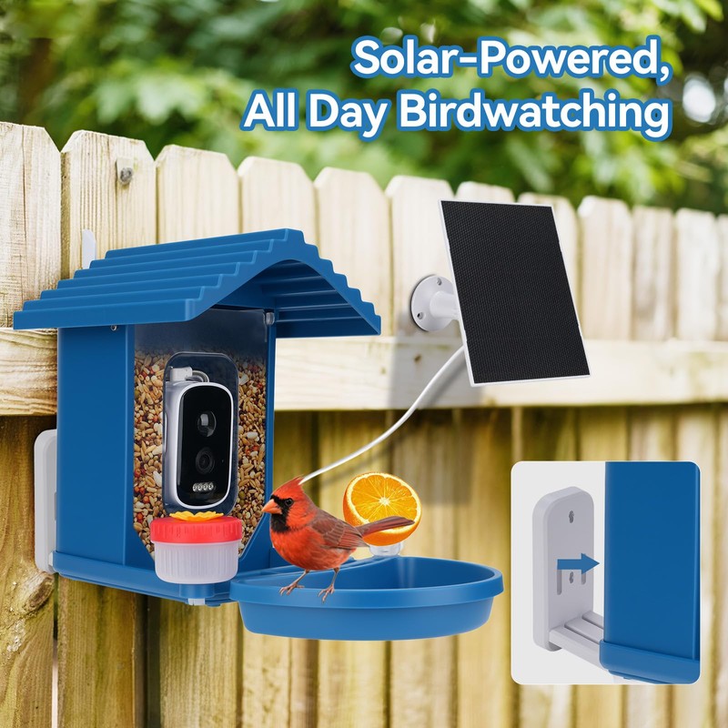 Leapbird Bird Feeder with Camera Solar Powered,2.5K HD Video Bird