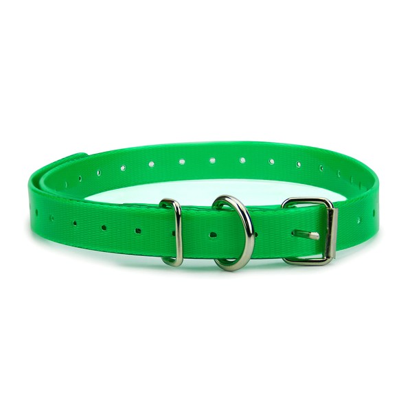 Green 3/4" Heavy Duty TPU Coated Nylon Replacement Dog Collar