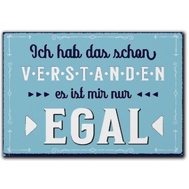 LANOLU Fridge Magnets Funny - Ist Mir egal - Funny Magnets with Sayings and Funny Motifs 8 x 5.5 cm