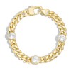Pearich Gold Bracelets For Women,14k Gold Miami Cuban Link Bracelet