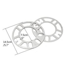 Wheel Spacer Pack of 4 Wheel Spacers Washers Plate, 4 Holes, 5 Holes, 6 Holes, Universal Spacers, Widened Wheel Spacers, 5/8/10 mm Thickness (5 mm)