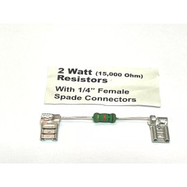 Mars Capacitor Bleeder Resistor,15K Ohm, 2 Watt w/Connectors, MARS 93106