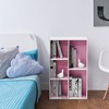 Furinno 5-Cube Reversible Open Shelf, White/Pink 11069WH/PI