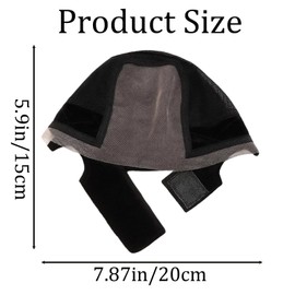 Wig Grip Cap, Black Velvet Lace Wig Cap, Front Caps with Band for a Secure Fit, Full Lace Wigs, ecure and Adjustable Design for All-Day Comfort, Daily Wear and Special Occasions (Black)