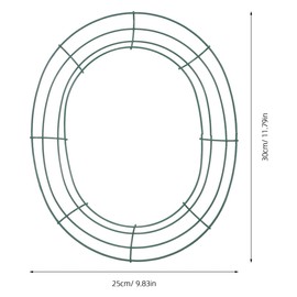 Luxshiny Oval Shaped Wreath Frame 3pcs Happy Easter Egg Shaped Metal Wire Wreath Frame Form 30 X 25cm Making Rings Hoop Support Flower Arrangement for Valentine Wedding Decor