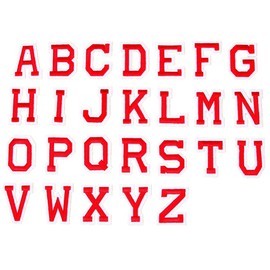 Iron on Patches Letters 26pcs A-Z Alphabet Patches Animal Shaped DIY Motif Iron On Or Sew On Patches Appliques for Jeans Jackets Backpacks (Style 2)