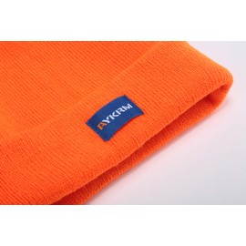 AYKRM Orange hat orange fleece hat thinsulate hat orange Hi Visibility Hat Beanie Hi-Vis Knitted Winter Hat (Orange, 55-61cm)