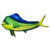 2 Pack Vinyl Sticker Decal Mahi Fish Vinyl Decal, 3