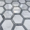 Stone Center Online C327XP 2" Hexagon Carrara White Marble w/