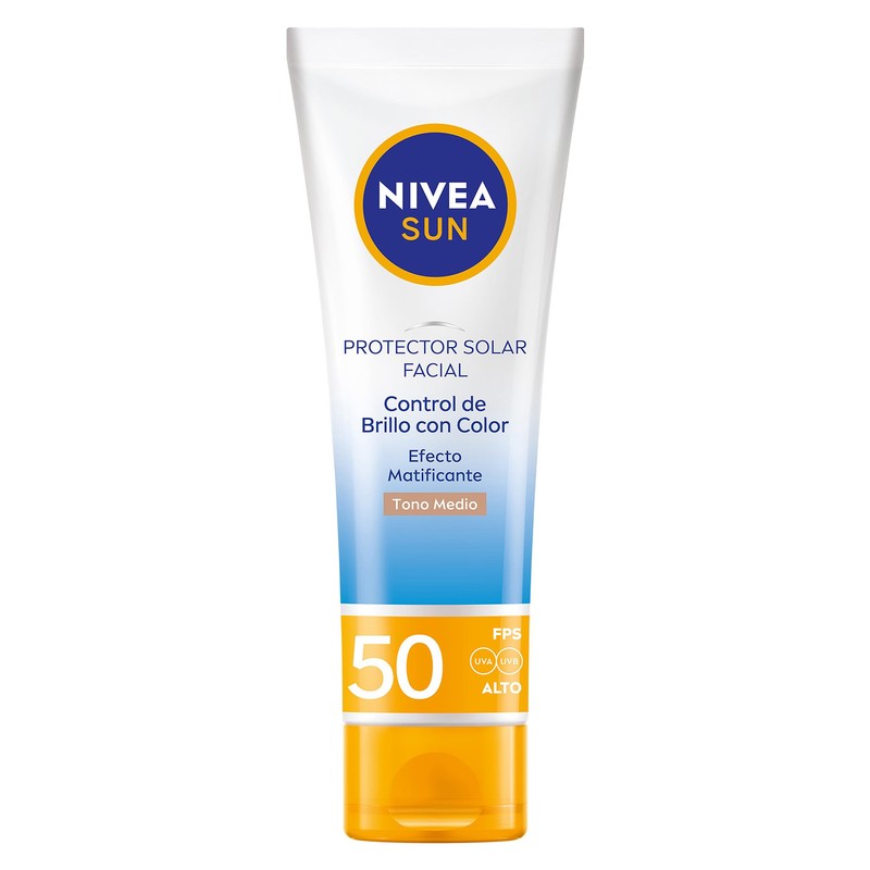 Protector Solar Facial NIVEA SUN Control Brillo Tono Medio FPS50+