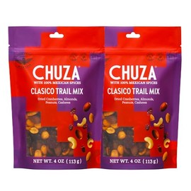 CHUZA Clasico Trail Mix – Spicy Sweet Snack with 100% Mexican Spices – Dried Cranberries, Almonds, Peanuts & Cashews – High Protein, Gluten-Free – 4 oz (Pack of 2)