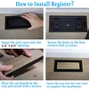 1 Pack Flush Mount Floor Register 4" x 10" Matte