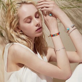 Sedmart Spiritual Bracelets for Women with Hippie Stones Leather Wrap Healing Bead Bracelet Women Men