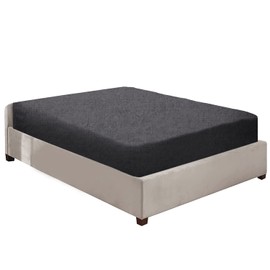 100% Brushed Cotton Flannelette 40CM/16 Extra Deep Fitted Sheets in 12 Colours Single Double King Super King (charcoal, King)